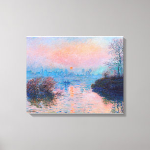 Claude Monet - Sonnenuntergang auf der Seine am La Leinwanddruck