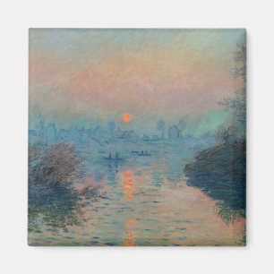 Claude Monet - Sonnenuntergang auf der Seine am La Magnet
