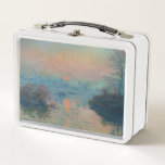 Claude Monet - Sonnenuntergang auf der Seine am La Metall Brotdose<br><div class="desc">Sonnenuntergang auf der Seine am Lavacourt,  Wintereffekt / Soleil Couchant sur la Seine a Lavacourt,  Effekt d'hiver - Claude Monet,  Öl auf der Leinwand,  1880</div>
