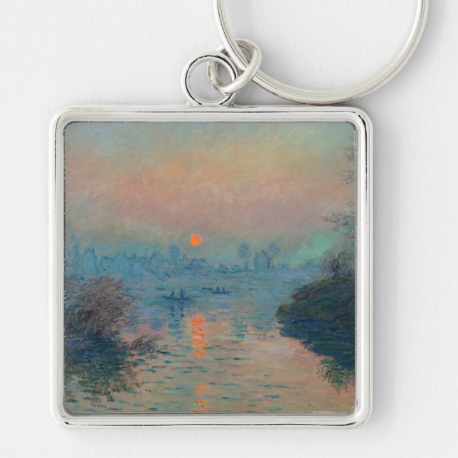 Claude Monet - Sonnenuntergang auf der Seine am La Schlüsselanhänger (Vorne)