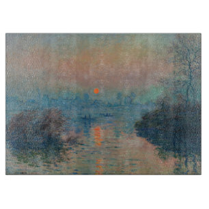 Claude Monet - Sonnenuntergang auf der Seine am La Schneidebrett