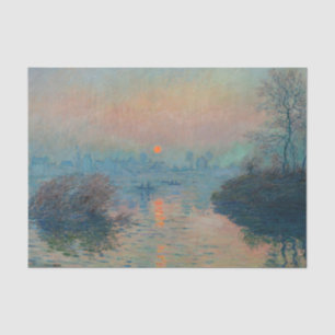 Claude Monet - Sonnenuntergang auf der Seine am La Seidenpapier