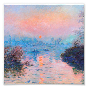 Claude Monet - Sonnenuntergang auf der Seine Fotodruck