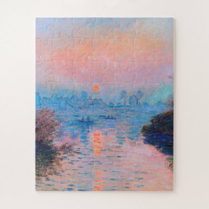 Claude Monet - Sonnenuntergang auf der Seine Puzzle