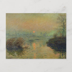 Claude Monet   Sonnenuntergang über der Seine Postkarte