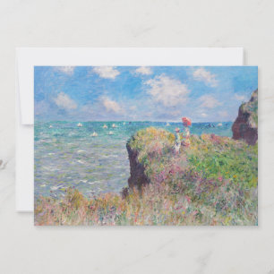 Claude Monet - Spaziergang auf der Klippe in Pourv Einladung