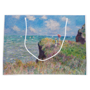 Claude Monet - Spaziergang auf der Klippe in Pourv Große Geschenktüte