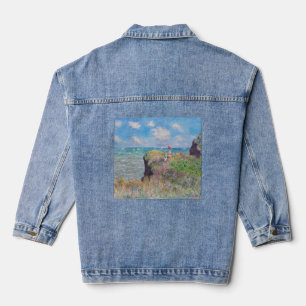 Claude Monet - Spaziergang auf der Klippe in Pourv Jeansjacke