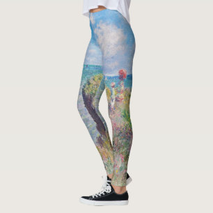 Claude Monet - Spaziergang auf der Klippe in Pourv Leggings