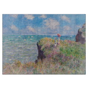 Claude Monet - Spaziergang auf der Klippe in Pourv Schneidebrett