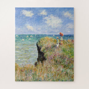 Claude Monet - Spaziergang auf der Klippe von Pour Puzzle