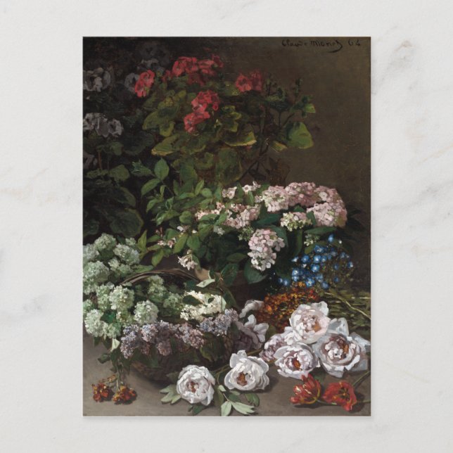 Claude Monet Spring Flowers Postkarte (Vorderseite)