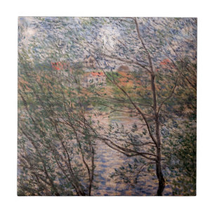 Claude Monet - Springtime durch die Zweige Fliese