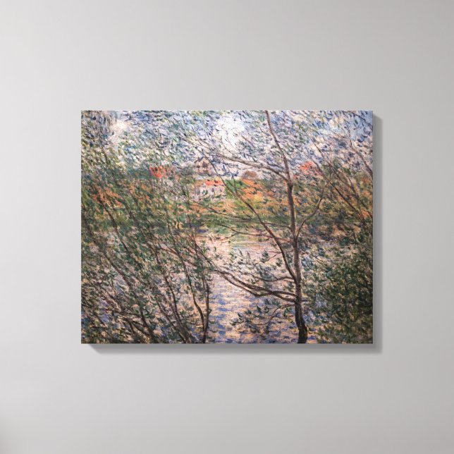 Claude Monet - Springtime durch die Zweige Leinwanddruck (Vorderseite)