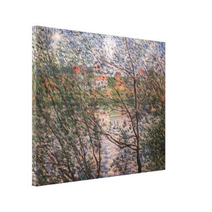 Claude Monet - Springtime durch die Zweige Leinwanddruck