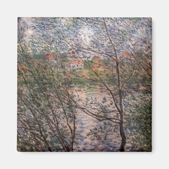 Claude Monet - Springtime durch die Zweige Magnet (Vorne)