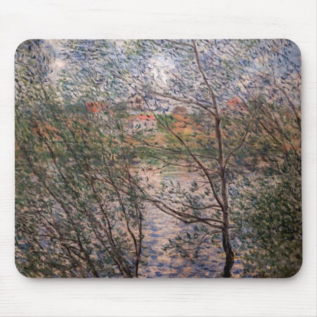 Claude Monet - Springtime durch die Zweige Mousepad (Vorne)