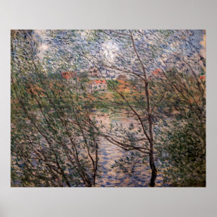 Claude Monet - Springtime durch die Zweige Poster