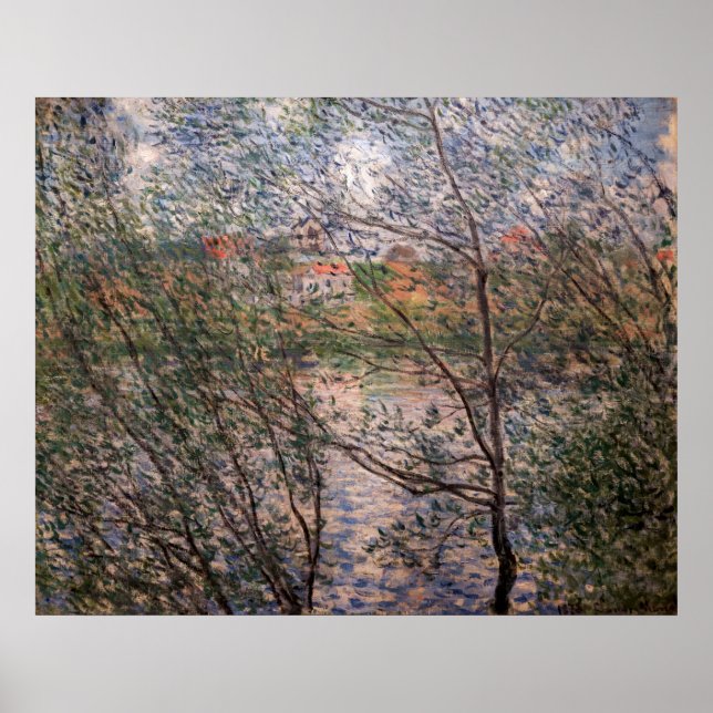 Claude Monet - Springtime durch die Zweige Poster (Vorne)