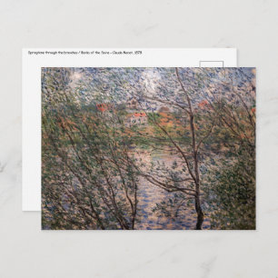 Claude Monet - Springtime durch die Zweige Postkarte
