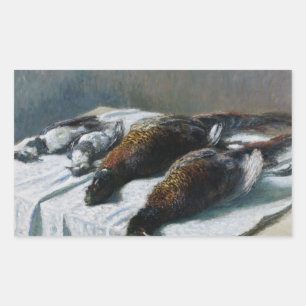 Claude Monet - Stillleben mit Fasanen Rechteckiger Aufkleber