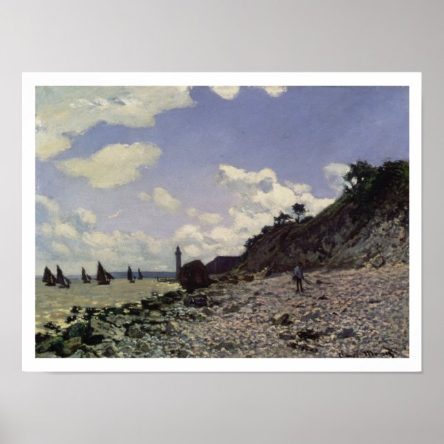 Claude Monet | Strand in Honfleur, 1864 Poster (Vorne)