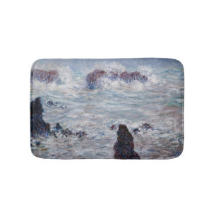 Claude Monet - Sturm an der Küste von Belle-Ile Badematte