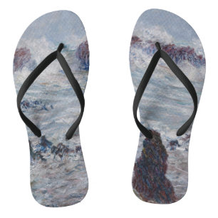 Claude Monet - Sturm an der Küste von Belle-Ile Flip Flops