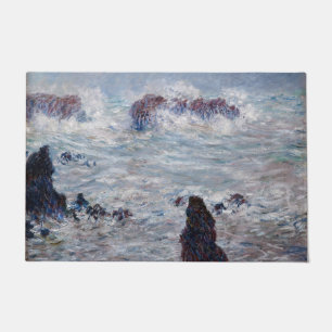 Claude Monet - Sturm an der Küste von Belle-Ile Fußmatte