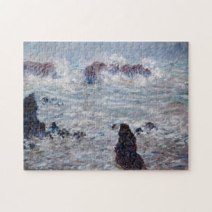 Claude Monet - Sturm an der Küste von Belle-Ile Puzzle