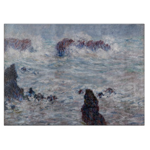Claude Monet - Sturm an der Küste von Belle-Ile Schneidebrett