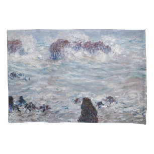 Claude Monet - Sturm vor der Küste von Belle-Ile Kissenbezug