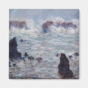 Claude Monet - Sturm vor der Küste von Belle-Ile Magnet