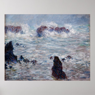 Claude Monet - Sturm vor der Küste von Belle-Ile Poster