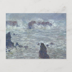 Claude Monet   Sturm vor der Küste von Belle-Ile Postkarte