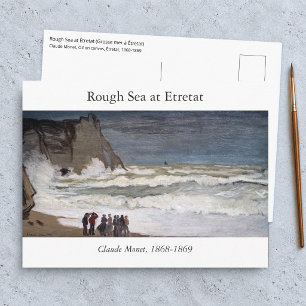 Claude Monet - Stürmische See bei Etretat Postkarte