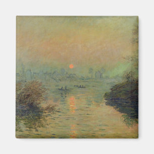 Claude Monet Sun, der über die Seine einstellt Magnet