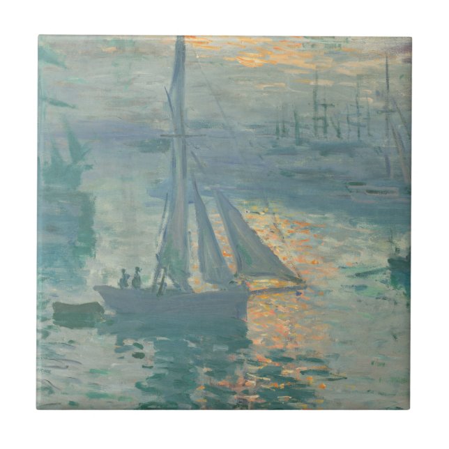 Claude Monet - Sunrise Fliese (Vorderseite)