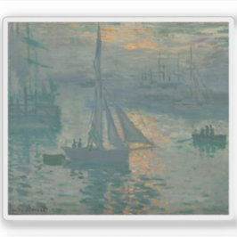 Claude Monet - Sunrise (Marine) Aufkleber