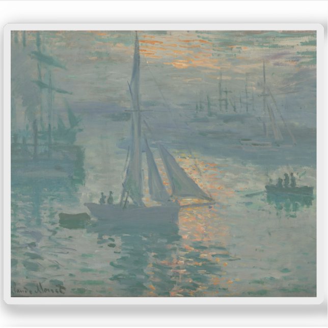 Claude Monet - Sunrise (Marine) Aufkleber (Vorderseite)