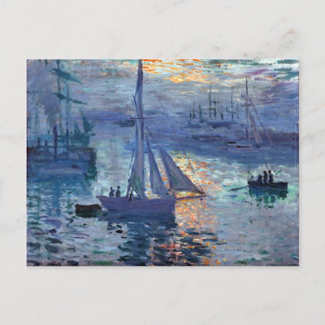 Claude Monet Sunrise - Marine Postkarte (Vorderseite)