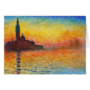 Claude Monet Sunset in Venedig Impressionist Art
