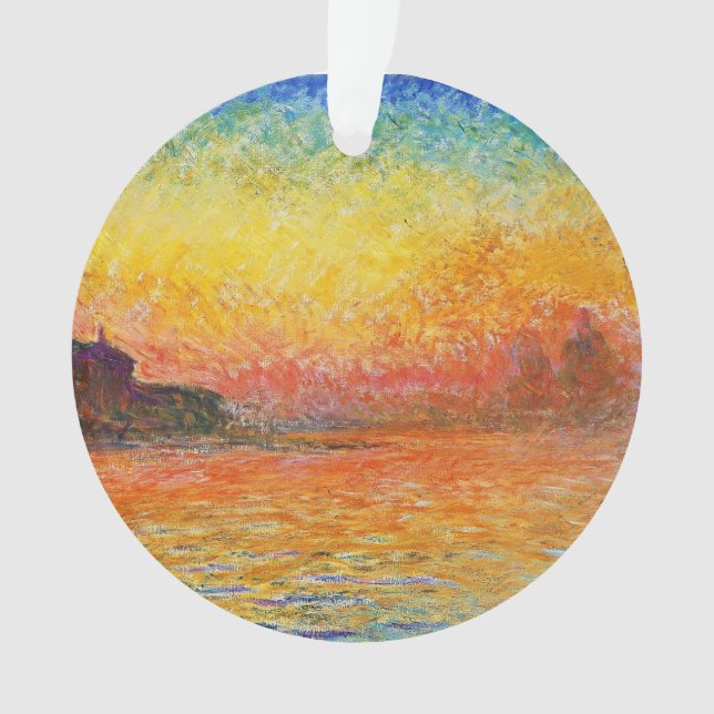 Claude Monet Sunset in Venedig Impressionist Art Ornament (Vorderseite)