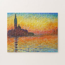 Claude Monet Sunset in Venedig Impressionist Art Puzzle