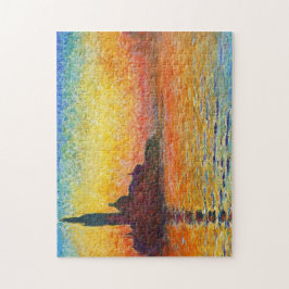 Claude Monet Sunset in Venedig Impressionist Art Puzzle