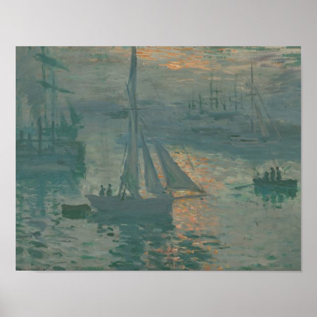 Claude Monet - Sunset (Marine) Poster (Vorne)