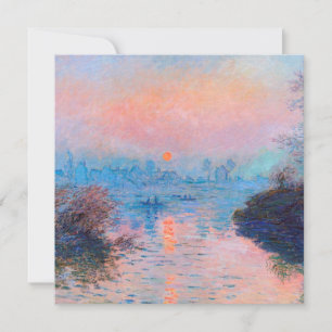 Claude Monet - Sunset On The Seine Feiertagskarte