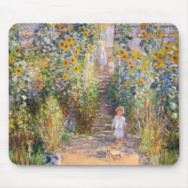 Claude Monet The Artist's Garden in Vétheuil, 1880 Mousepad (Vorne)