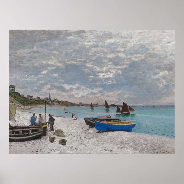 Claude Monet The Beach unter Sainte-Adresse 1867 Poster (Vorne)