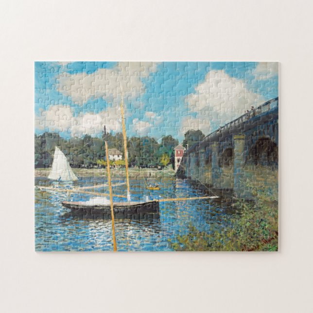 Claude Monet The Bridge bei Argenteuil (1874) Puzzle (Horizontal)